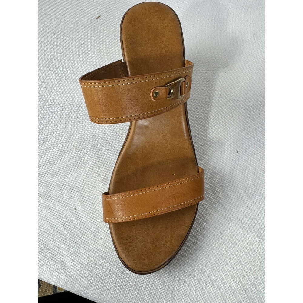 Handmade Italian Brown Wedge Sandals Women's Size 8 - Picture 13 of 16